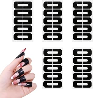 50 Pcs Nail Polish Protector U Shape Nail Art Cuticle Protector Easy Peel Off Nail Protector for Home Salon Use Ideal for Beginners and Nail Art