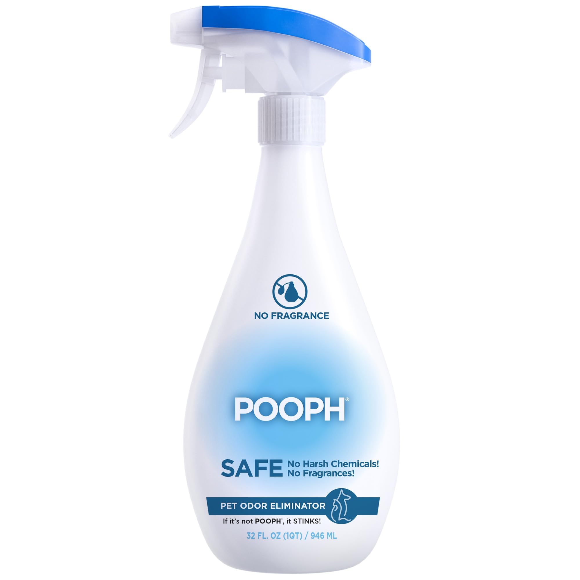 POOPH Pet Odor Eliminator Spray, 32 fl oz | Unscented pet odor eliminator spray 