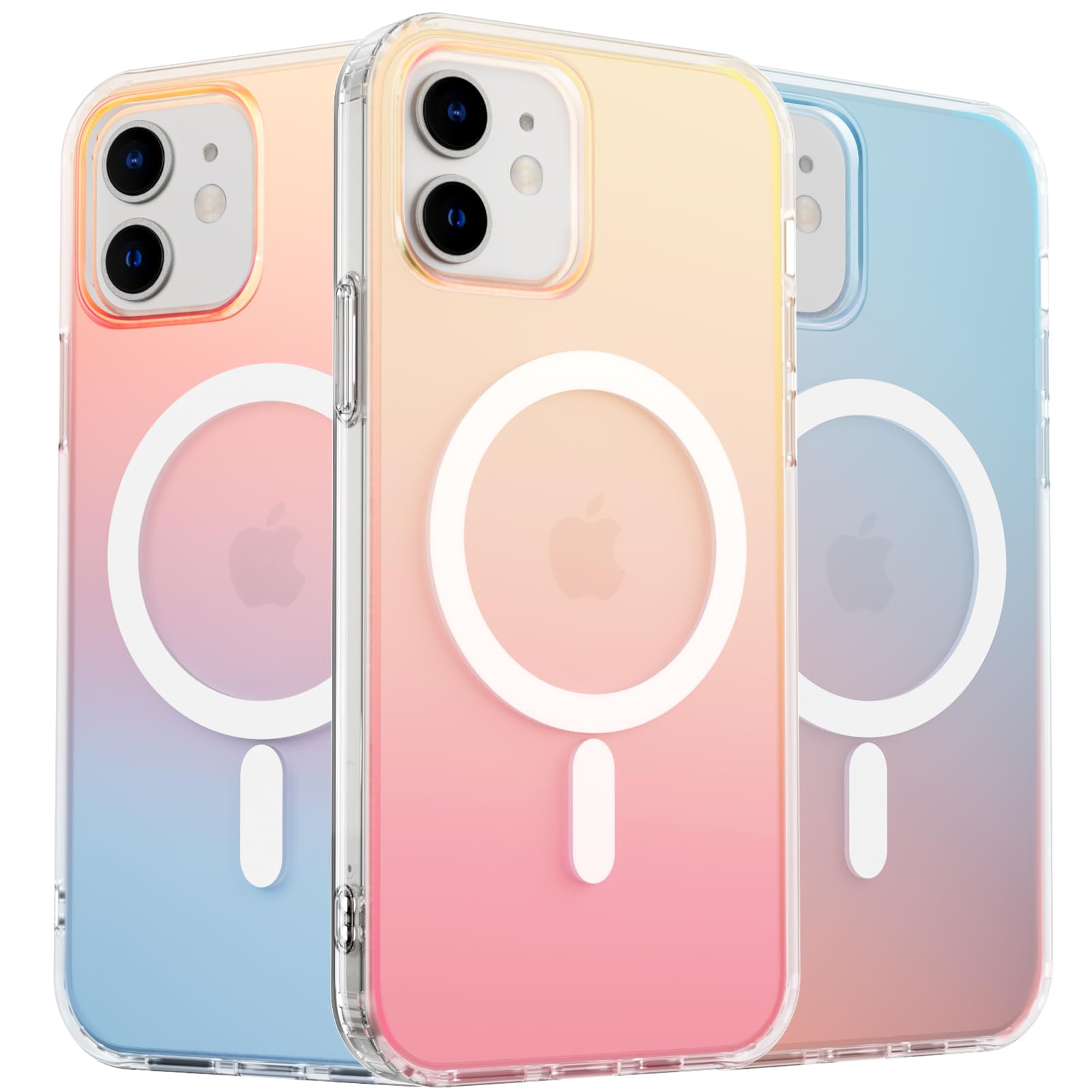 ORNARTO for iPhone 11 Case,Iridescent Gradient,Shockproof Cover-Sunset