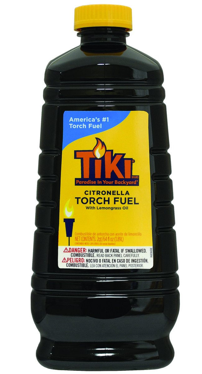 TIKI Citronella Torch Fuel – 1/2 Gallon (64 oz.), Easy Pour, Long-Lasting for Ou