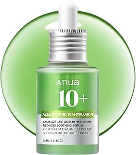 Anua Azelaic Acid 10 Hyaluron Redness Soothing Serum, 1.01 fl oz | Facial Serum for Blemish-Prone & Oily-Prone Skin, Lightweight & Hydrating Blemish Care, Hyaluronic Acid, Korean Skincare