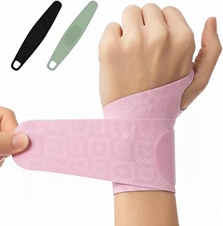 aoFIT Adjustable Wrist Brace for Pain Relief, Carpal Tunnel & Tendonitis Support – Ergonomic Compression, Anti-Slip, Fits Left & Right Hand, for Sports, Gaming & Office (Pink, One Size, 1PCS)