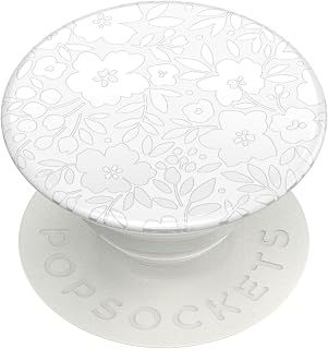 PopSockets Adhesive Phone Grip, Holder- Blanc Fresh | Anti-Drop, Kickstand, Secure Comfortable Hold, Flower, Floral, Bookish