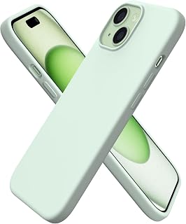 ORNARTO Silicone Case for iPhone 15 - Light Green