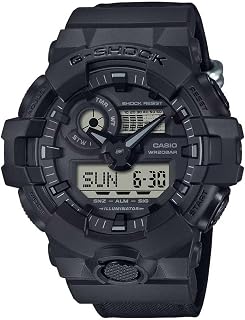 Casio G-shock GA-700BCE-1AER Men's Sports Quartz Watch with Black Fabric Strap Resin Case with Analogue Digital Dial