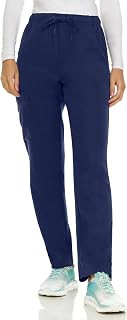 MediChic Straight Leg Scrub Pants for Women, Anti-Wrinkle Women's Medical Scrub Pants, 6 Pockets, 4-Way Stretch