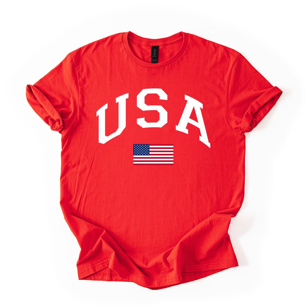 USA Patriotic Graphic T Shirt Independence Day American Flag July Fourth Unisex 