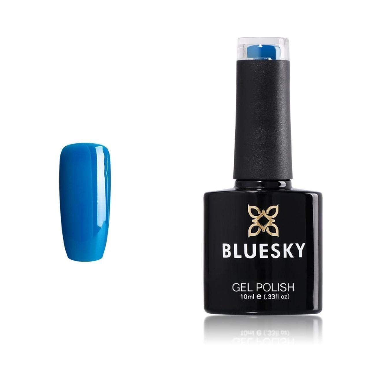 Bluesky Neon Blue Gel Nail Polish, Neon Blue Nail Polish, Glossy Long Lasting, C