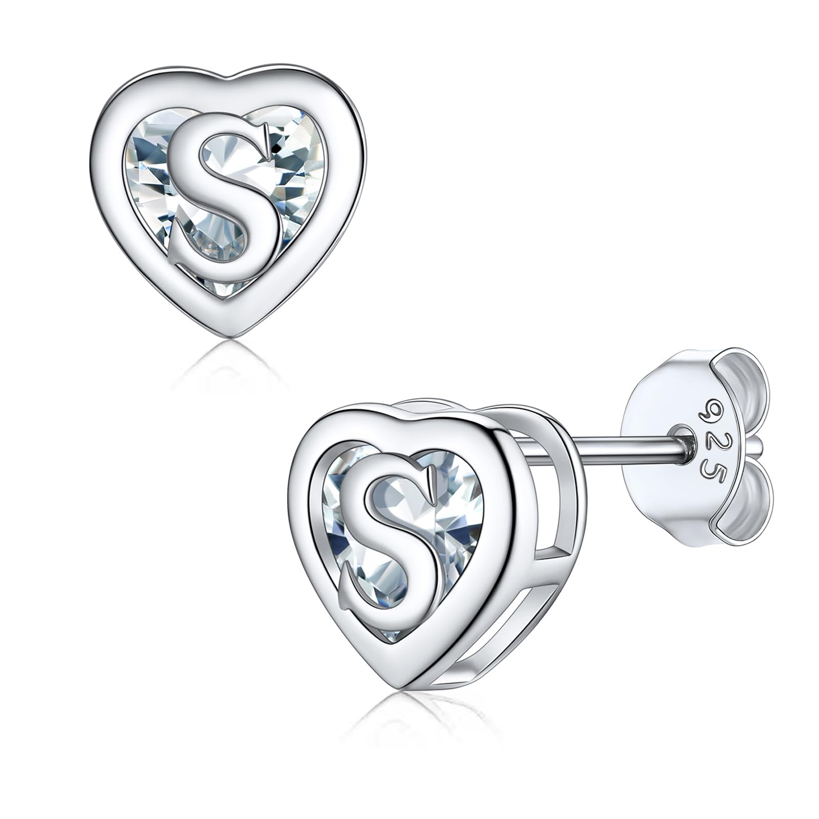 Supcare Valentines Day Gifts for Women, 925 Sterling Silver Letter Earrings, Hyp