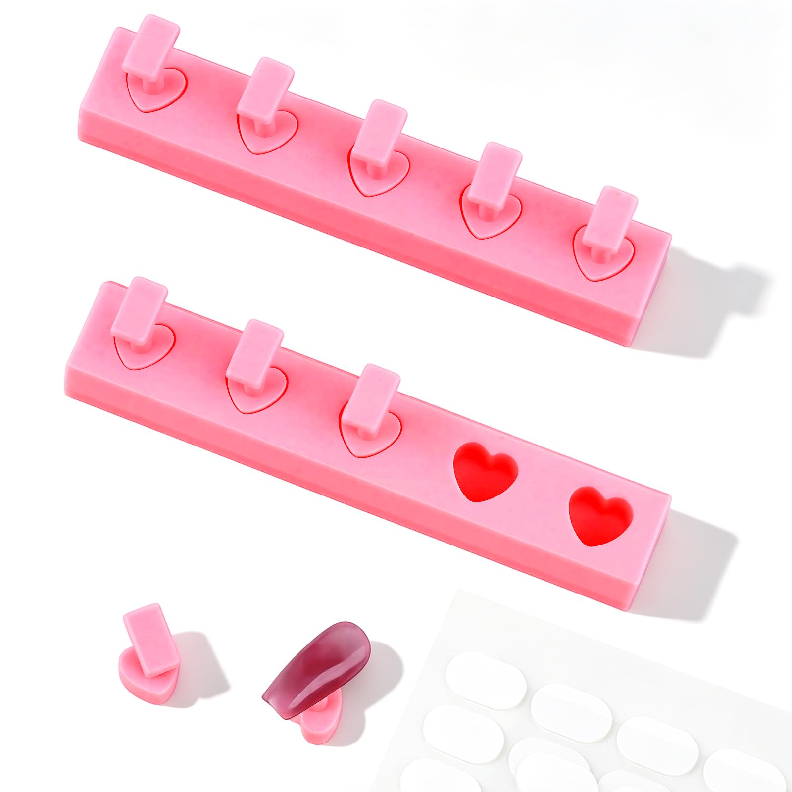ANGNYA Lot de 2 supports pour ongles à presser - Support non magnétique pour pei