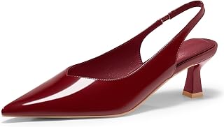 Coutgo Sandali da donna con tacco basso a punta chiusa, tacco basso, scarpe da lavoro
