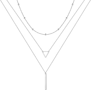 Turandoss 14K Gold Plated Layered Necklace for Women Jewelry Gift