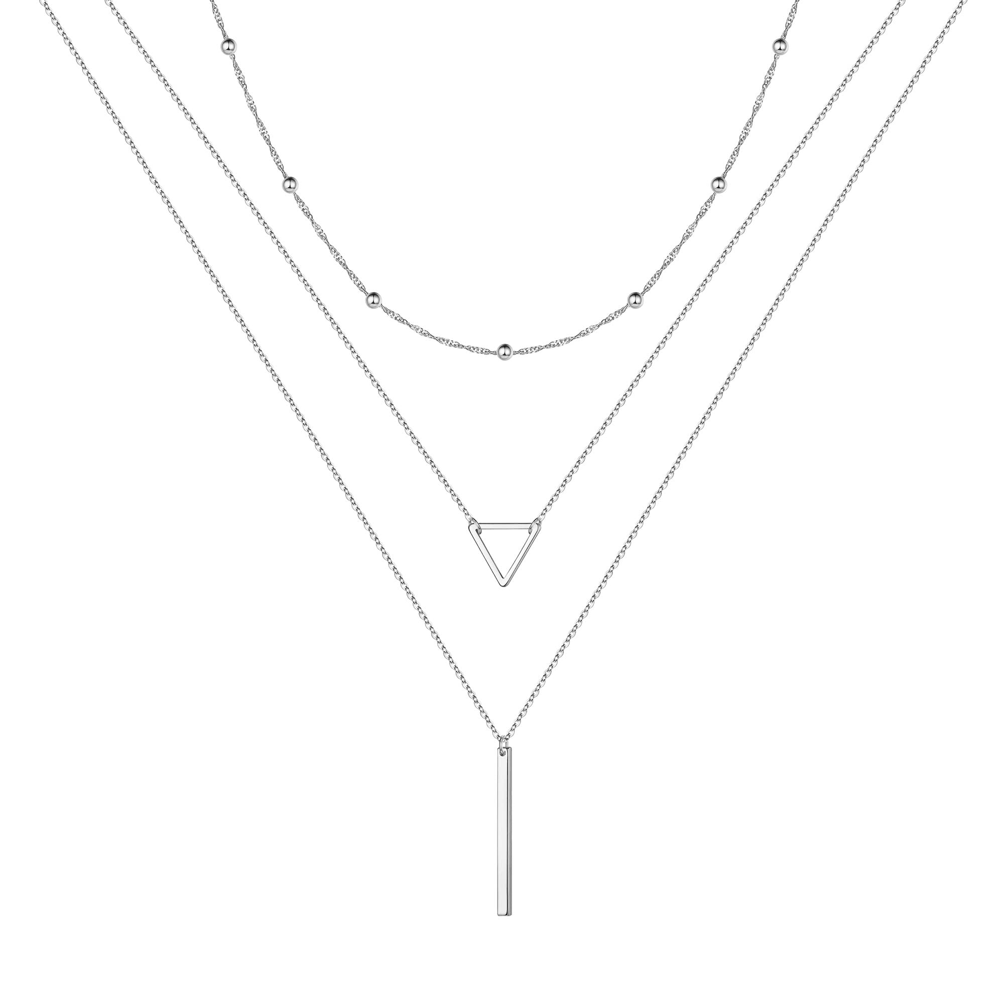 Turandoss 14K Gold Plated Layered Necklace for Women Jewelry Gift