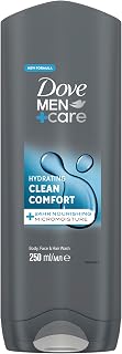Dove Men+Care Hydrating Clean Comfort Men's 3-in-1 Hair, Face and Body Wash Body Cleanser Shower Gel with 24 hour nourishing MicroMoisture technology for relaxed and re-energised skin 250 ml