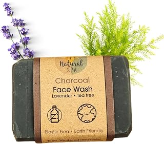 The Natural Spa | Face Wash Bar | Detoxifying & Deep Cleansing | Activated Charcoal | For Oily & Blemish-Prone Skin | 75g