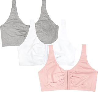 Fruit of the Loom Women's Multi-Pack Front Close Sports Bra