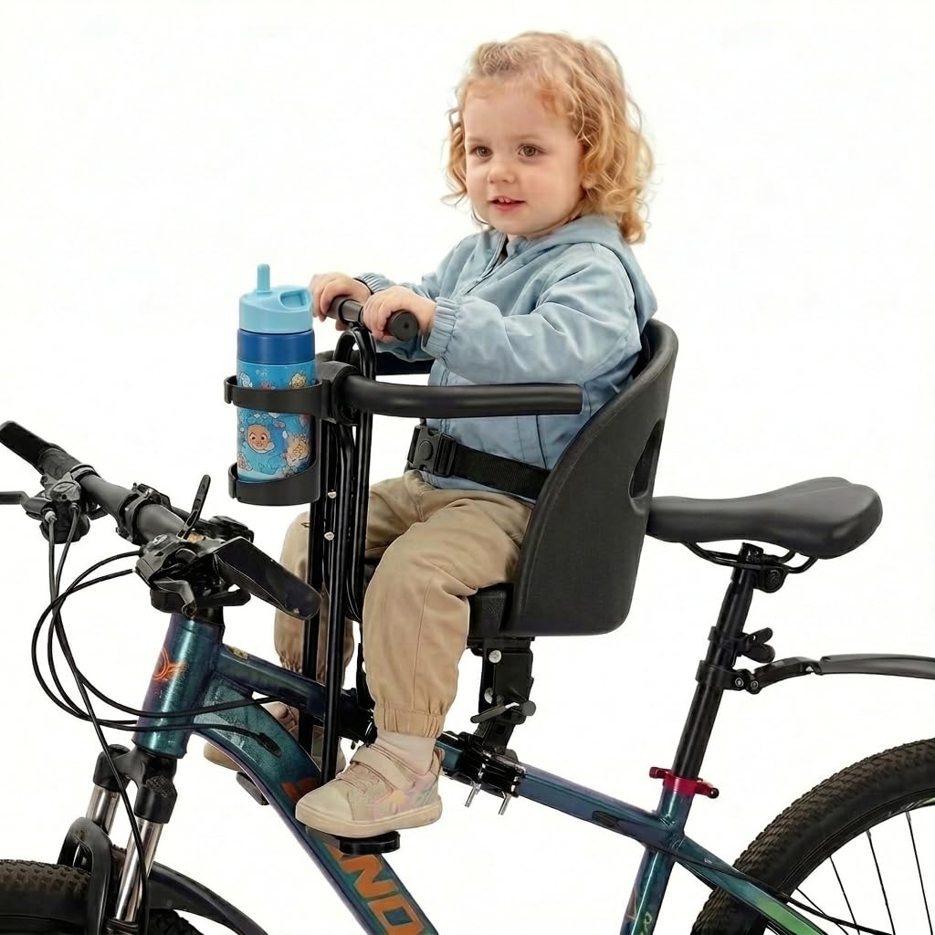 Kid's Bike seat ,Free water bottle holder for Baby 10 Months to 4 Years Old | Fr