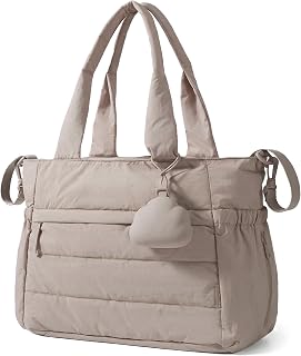 BAGSMART Diaper Bag Tote, Hospital Bag for Labor Delivery Travel Baby Tote | Lightweight Puffy Maternity Bag, Changing Pad &amp; Pacifier Case, Large Capacity for Mom and Dad, Newborn Essentials