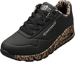 Skechers Los Angeles Uno Loving Love Womens Fashion Trainers in White Rose Gold