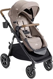 Joie Ginger DLX 4-in-1 All-Terrain Convertible Pramette Stroller | One-hand pramette conversion, height-adjustable seat, newborn to 50 lb., travel system compatible