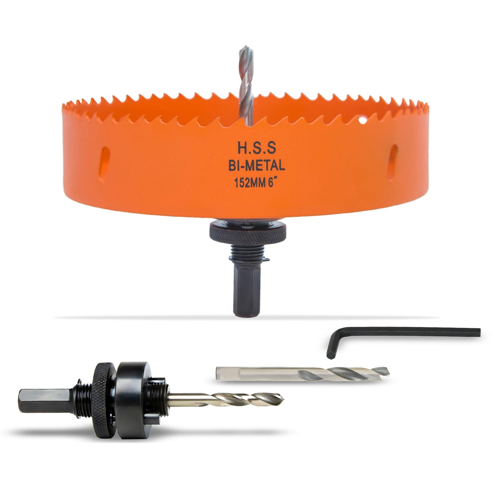VIKITON 6 inch Hole Saw for Wood, Metal, Plastic & Drywall, with Arbor | 152mm B