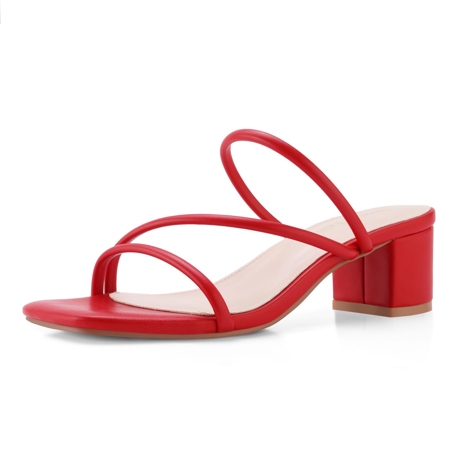 Shoe'N Tale Strappy Heels Women's Chunky Block Heel Mules