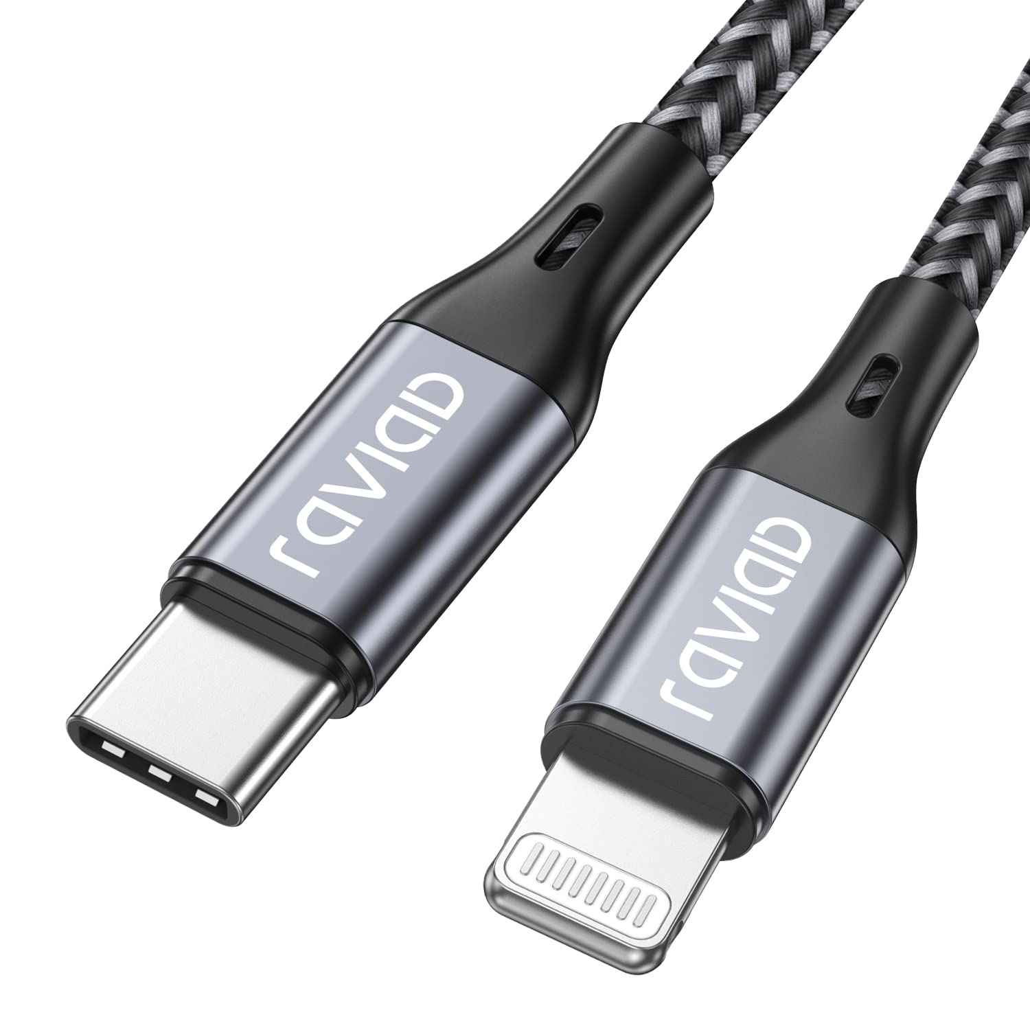 RAVIAD USB C to Lightning Cable 1M [MFi Certified] iPhone Charger USB C | Nylon 
