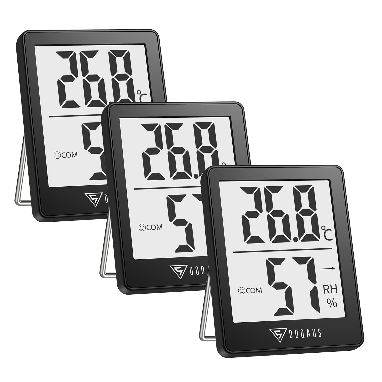 DOQAUS Room Thermometer, Digital Indoor Thermometer Hygrometer, Mini Humidity Me