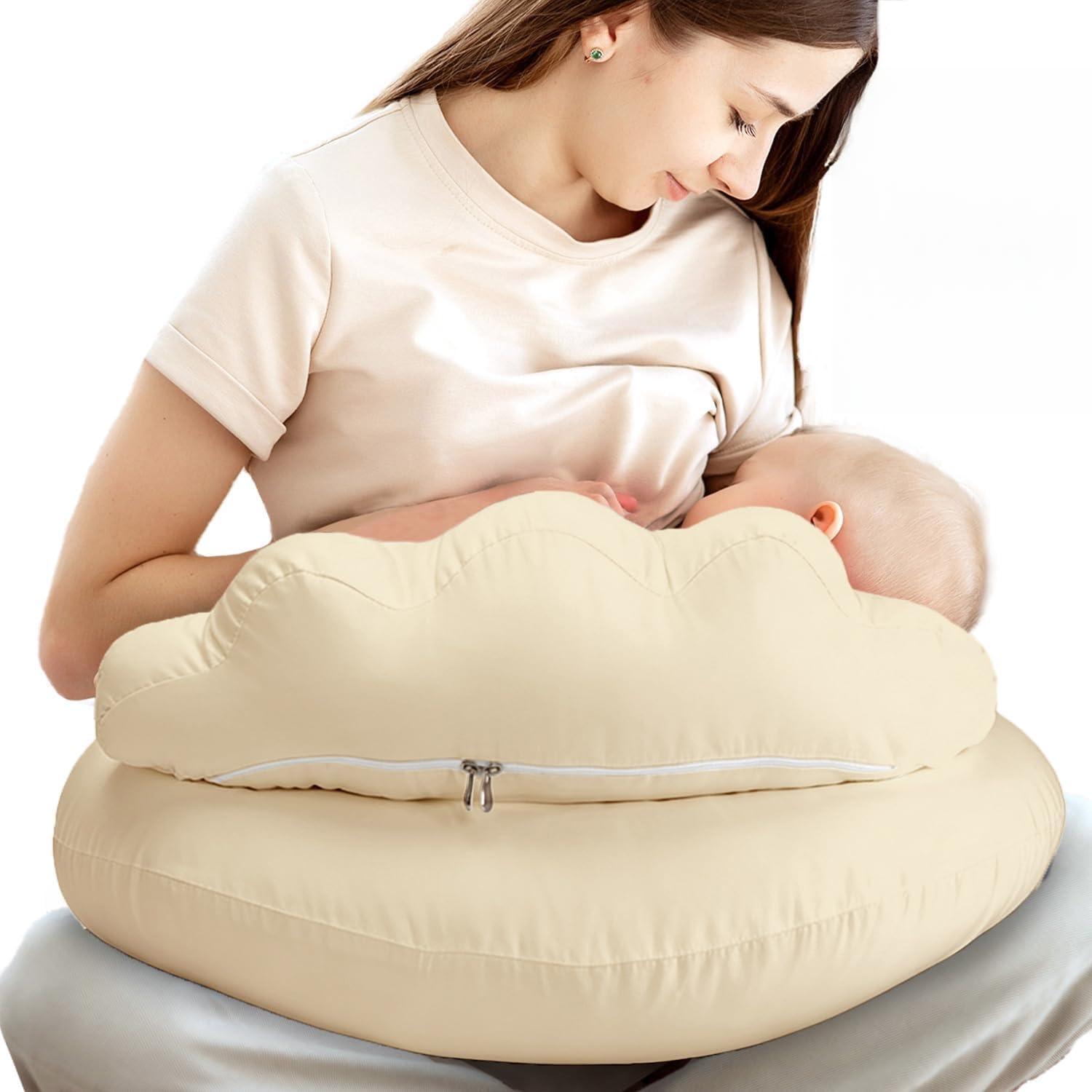 Nursing Pillow – Breastfeeding Pillow with Security Fence for Support | Comes wi