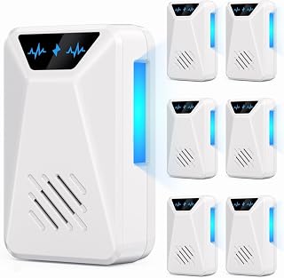 Frogoom 6 Packs Ultrasonic Pest Repeller Electronic Plug in Indoor | For Insect Roaches Spider Ant Bug Mosquito Mouse Repellent for House Kitchen Garage Warehouse