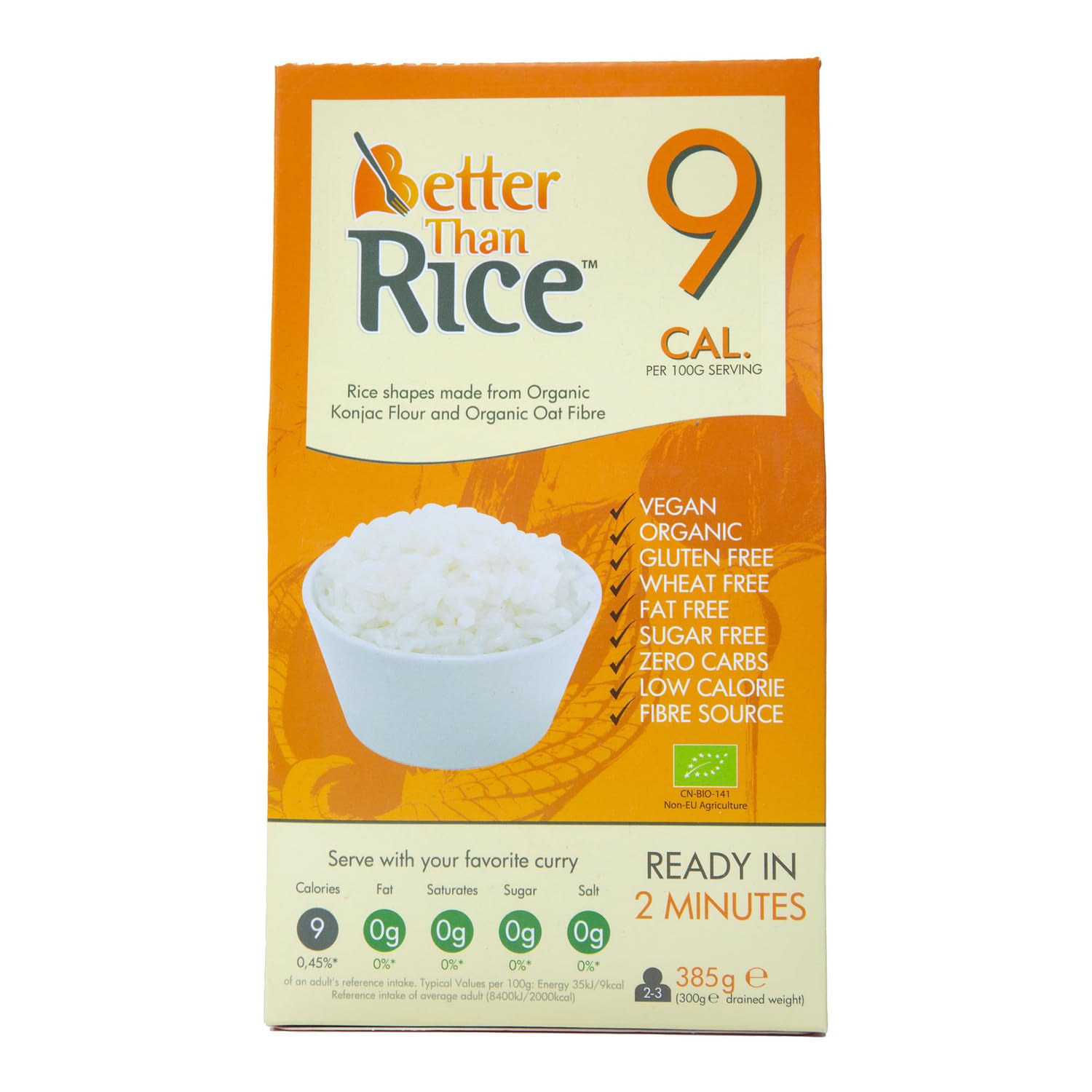 Better Than Rice Organic Konjac Rice, 398 Gram
