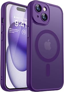CANSHN Magnetic Shockproof for iPhone 15 Case, Deep Purple