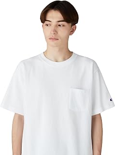 Champion Short Sleeve T-Shirt, Short Sleeve, Round Neck, 100% Cotton, 9.4 oz, Reverse Weave (R), Garment Washed, Short Sleeve Pocket T-Shirt