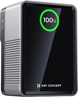 K&F CONCEPT V Mount Battery 99Wh PD100W Fast Charge, 6700mAh V Lock Battery | Mini V-Mount Battery with D-Tap, DC, Dual USB-C, USB-A, TFT Display for Camera, Camcorder, Monitor, Video Light, KF-V99 Pro