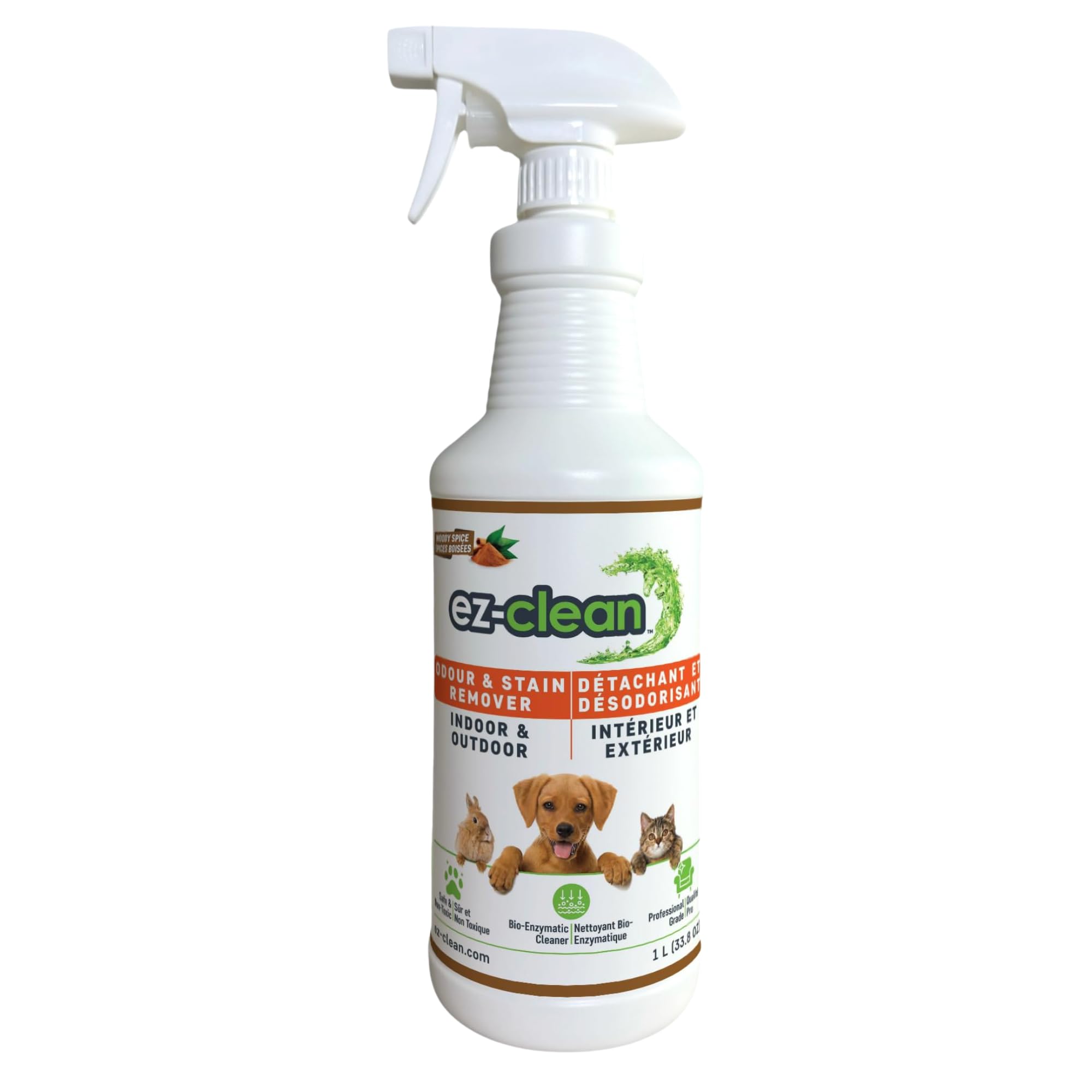 ez-clean BioEnzyme Odour & Stain Remover - 1 L Spray - Woody Spice Scent
