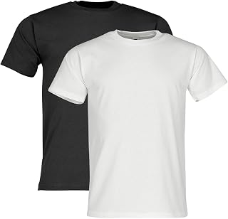 Fruit of the Loom Pack of 2 Heavy Cotton Men's T-Shirt + Free Web-Textilien24 Fabric Bag - S M L XL XXL 3XL - Various Colour Sets