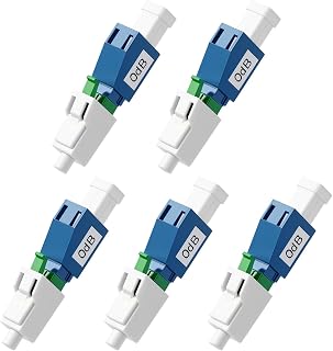 LCA to LCU Fiber Optic Adapter, Single Mode Coupler, 5Pack