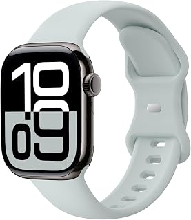Sport Strap Compatible with Apple Watch 49mm 46mm 45mm 44mm 42mm 41mm 40mm 38mm Unisex Soft Silicone Sport Band Replacement for iWatch Series