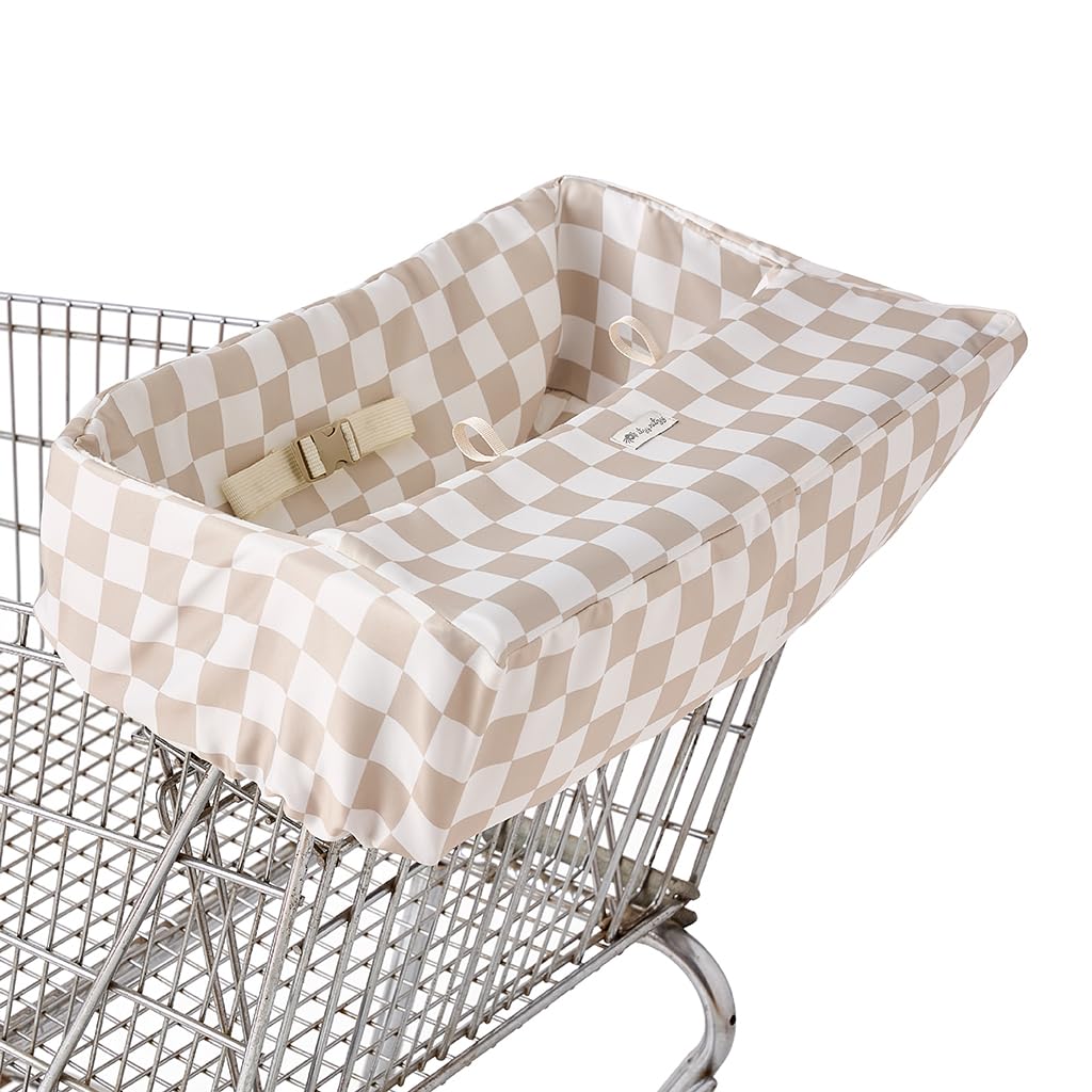 Itzy Ritzy Shopping Cart &amp; High Chair Cover, Baby Seat Cover (Checkerboard) 