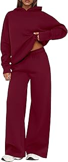 PRETTYGARDEN Women Jumpsuit 2 Piece Set 2025 Casual Winter Hooded Long Sleeve Loose Sweatpants Wide Leg Jumpsuit Autumn Jumpsuit