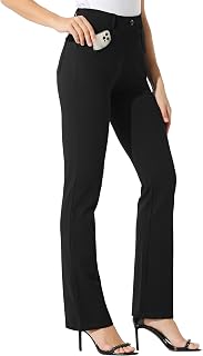 Willit Yoga Pants for Women Bootcut Work Pants Stretchy Casual Office Pants Small/Regular/Long Pants 29"/31"/33"