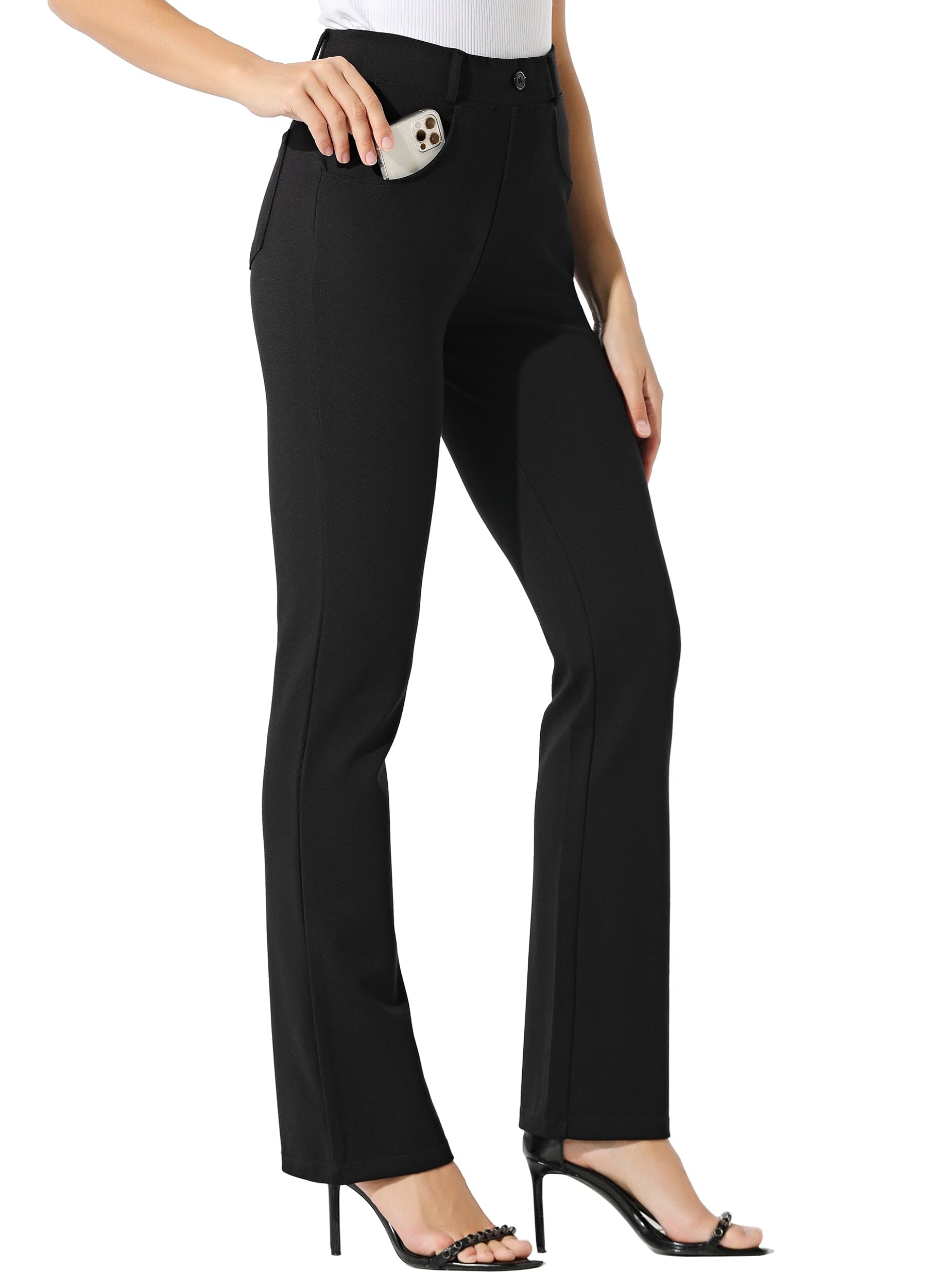 Willit Yoga Pants for Women Bootcut Work Pants Stretchy Casual Office Pants Smal