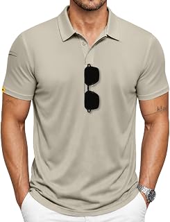 SCODI Mens Polo Shirts Short Sleeve Athletic Casual Golf Collared T-Shirt