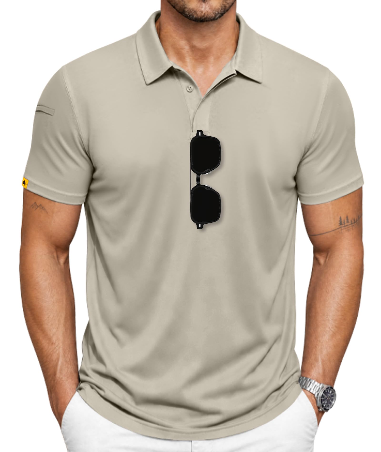 SCODI Mens Polo Shirts Short Sleeve Athletic Casual Golf Collared T-Shirt