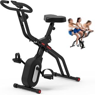 HOTWAVE Slide Rail Exercise Bike, Stationary Bike, 350 LBS Capacity