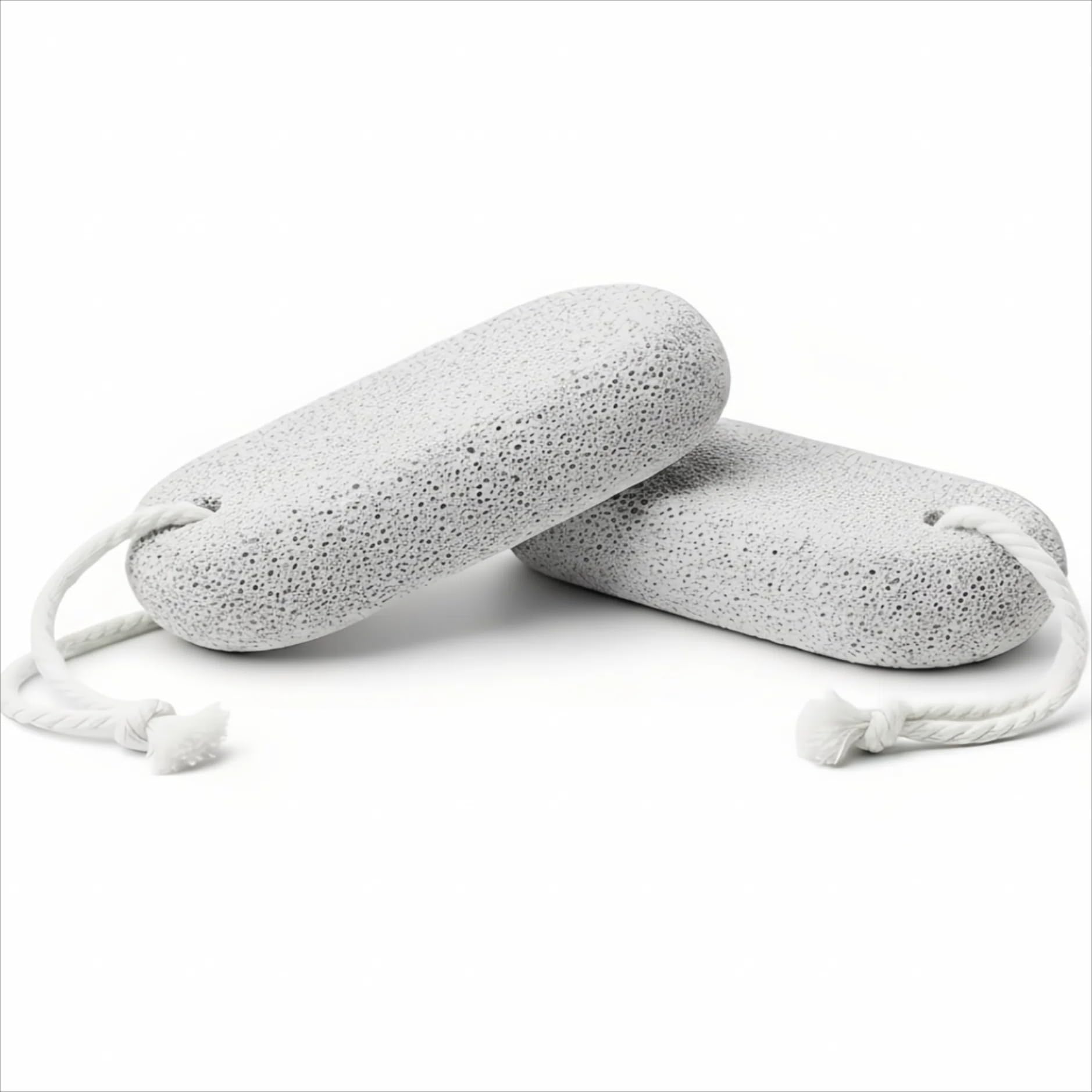 WVD 2 Pcs Natural Pumice Stone for Feet, White Lava Pedicure Tools, Hard Skin Ca
