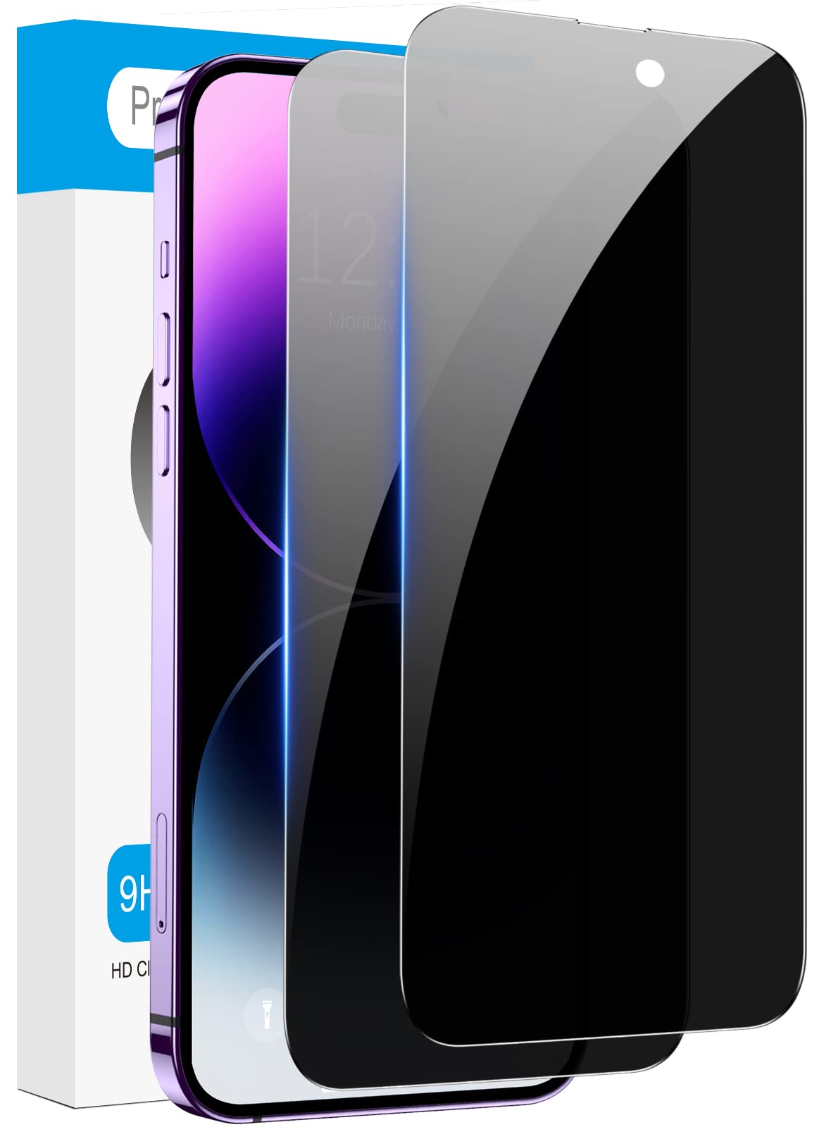 Fotbor for iPhone 14 Pro Privacy Screen Protector, [2 Pack] Privacy Screen iPhon