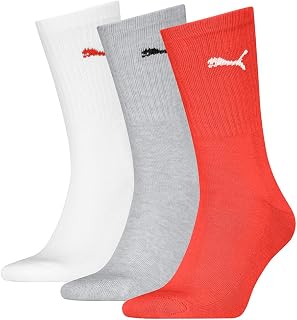 PUMA Unisex Sport 3p Crew Sock (Pack of 3) - Grey, Size 2.5-5 (pack of 3)