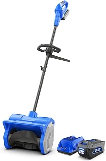 Wild Badger Power 40V Cordless Electric Snow Shovel, 12-Inch Brushless | 12-in clearing width, up to 8-in snow depth, fixed forward throw up to 20 ft, 4.0Ah battery and fast charger included