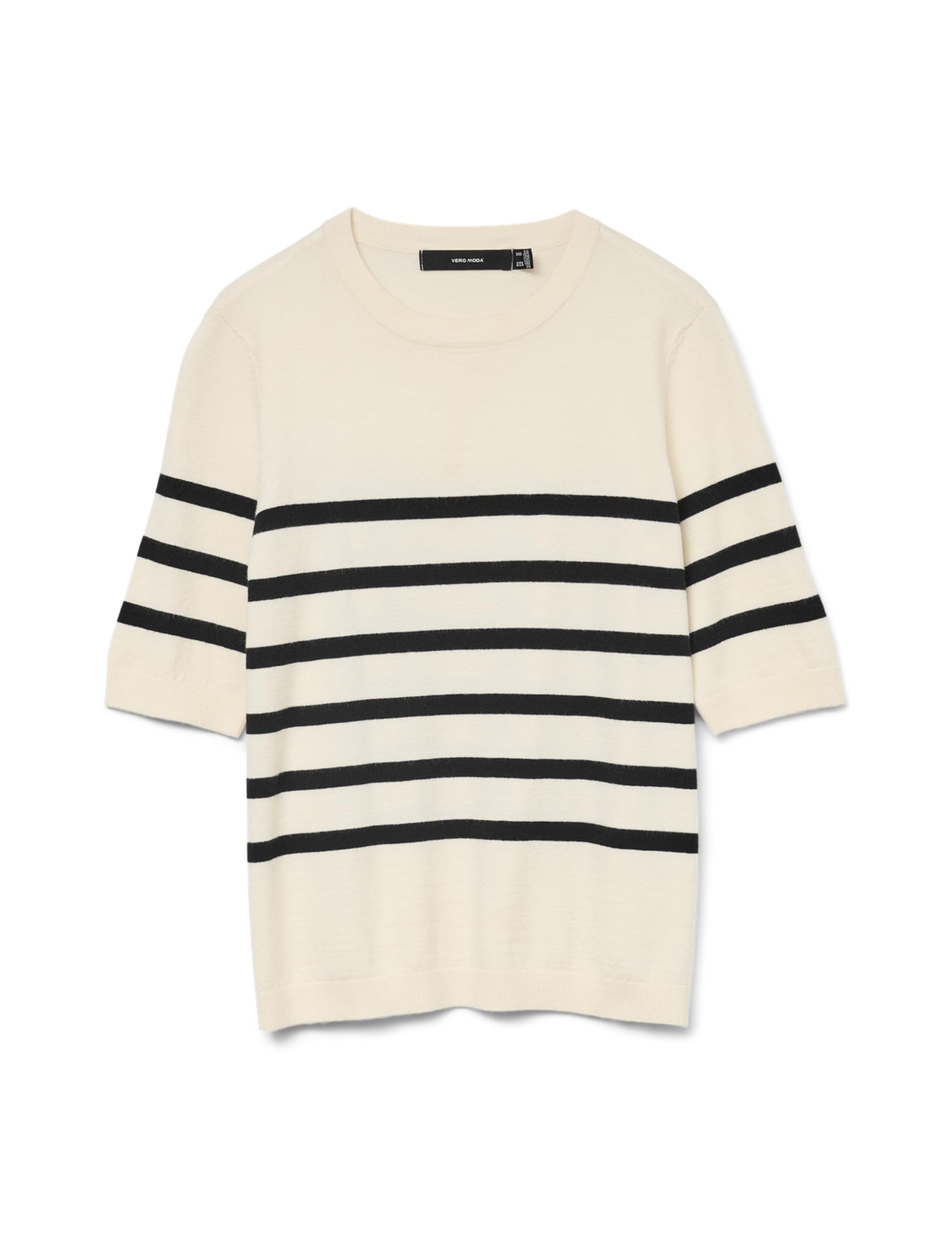 VERO MODA VMSABA Knitted Pullover, Birchstripes:w Black